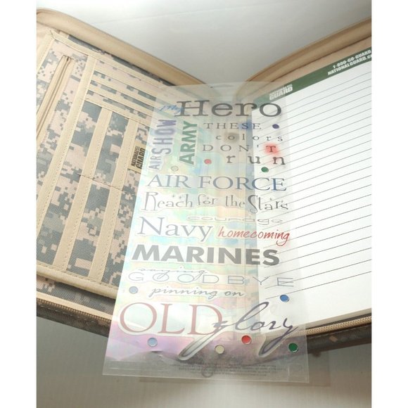 National Guard Large Zipper Binder Digital Camouflaged Organizer notebook camo - Picture 6 of 8